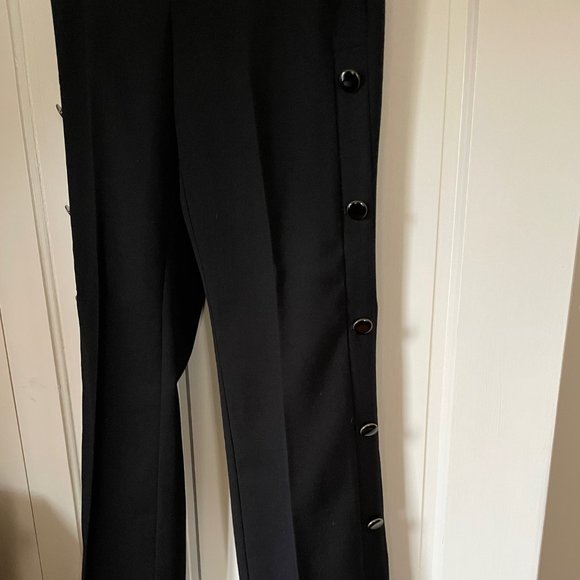 Loft Marisa Black Trousers with Side Buttons - Picture 3 of 7